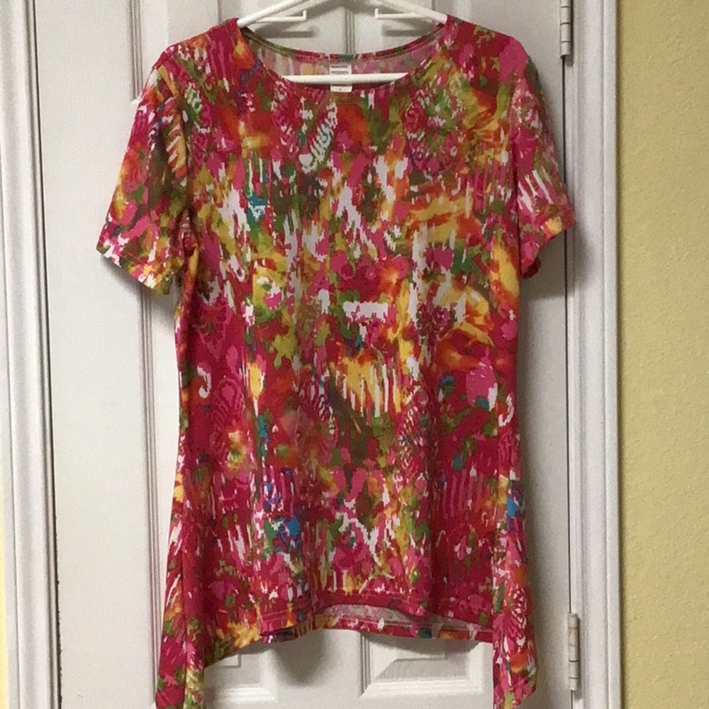 RIBBONS & SPICE  SHORT SLV TUNIC MED